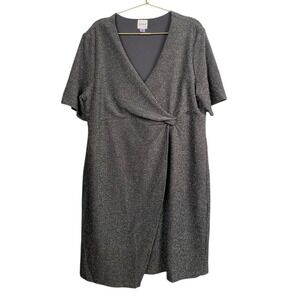 Serra Sparkly Party Dress V-Neck Short Sleeve Sheath Dress XL